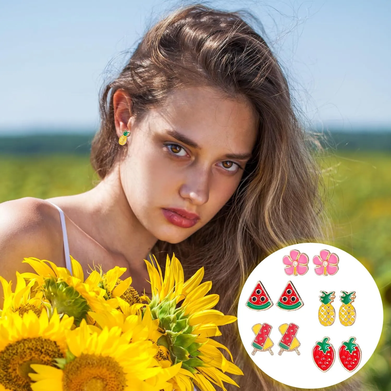 108 Pairs Holiday Earrings for Women Holiday Earrings Variety Pack 4th of July Summer Gifts Party Favors