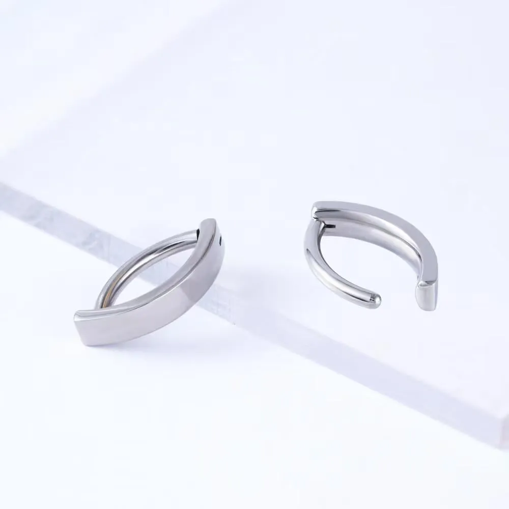 14G Clicker Belly Button RingSurgical Stainless Steel Hinged Belly Button Rings Belly Barbell Piercing Navel Barbell Body Jewelry 2PCS