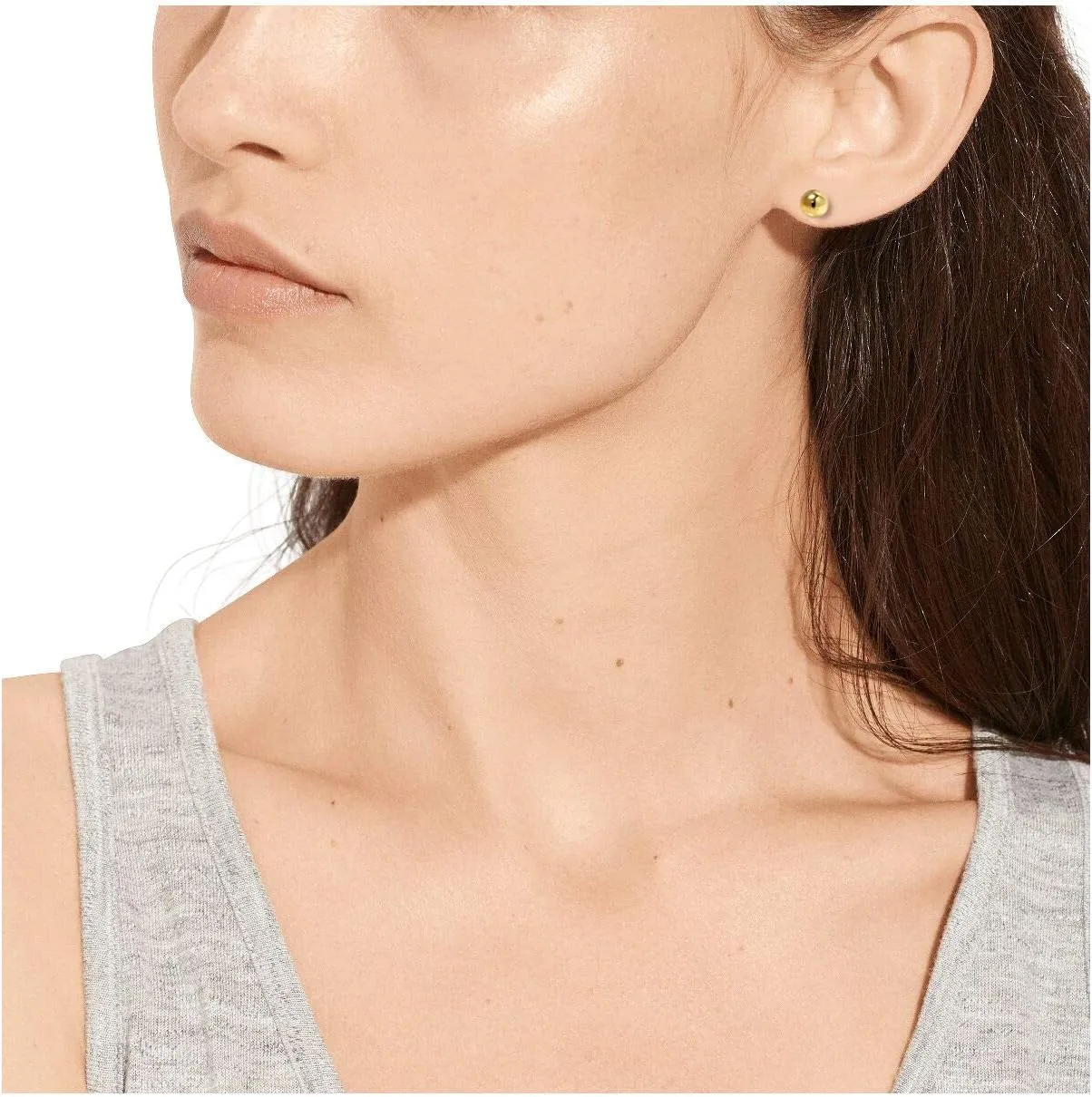 14K Gold Ball Stud Earrings for Women | Studs With Push Backs | Real Hypoallergenic Jewelry and Accessories | 3mm - 8mm