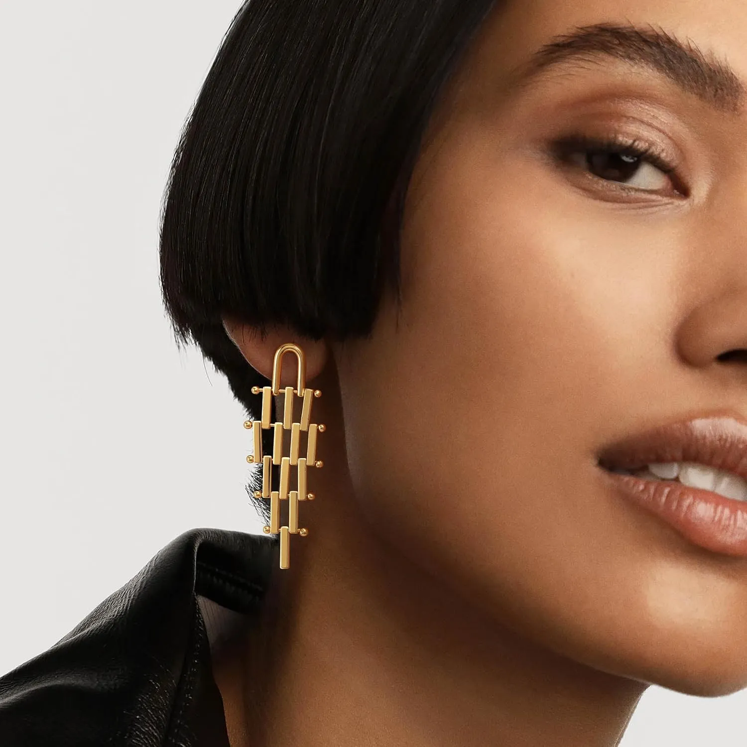 14K Gold Plated Dangle Earrings for Women Trendy Dainty Drop Dangle Hoop Earrings Hypoallergenic Gold Jewelry Gifts