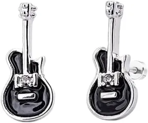 20G Guitar Small Stud Earrings For Women Men Hypoallergenic Delicate Tiny Cartilage Tragus Stainless Steel Cute Screw Back Mini Studs Sleeper Piercing Fashion Statement Jewelry Xmas Birthday Gifts