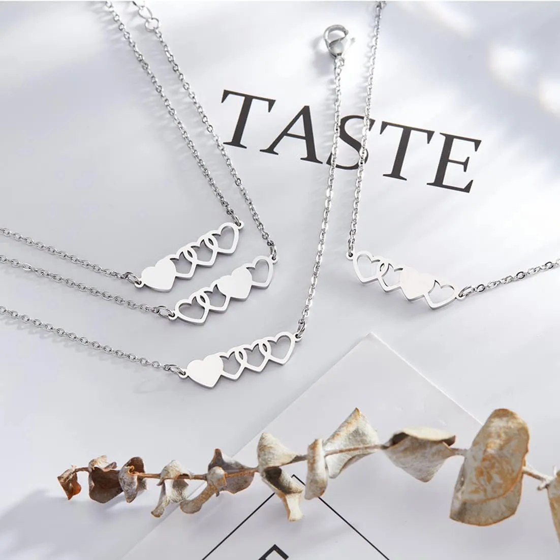 3 Sisters Bracelets Best Friends Necklace for 3 Set of 3 Heart Bracelets 3 BFF 3 Bestie Long Distance Friendship Gift