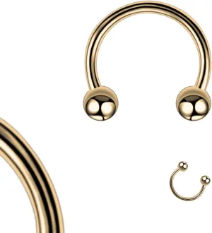 316L Surgical Steel 16G Horseshoe Circular Rings-Circular Rings,Ear Piercing,Nose Piercing, Lip Piercing, Eyebrow Piercing, Helix Piercing, Daith Piercing, Tragus Piercing,