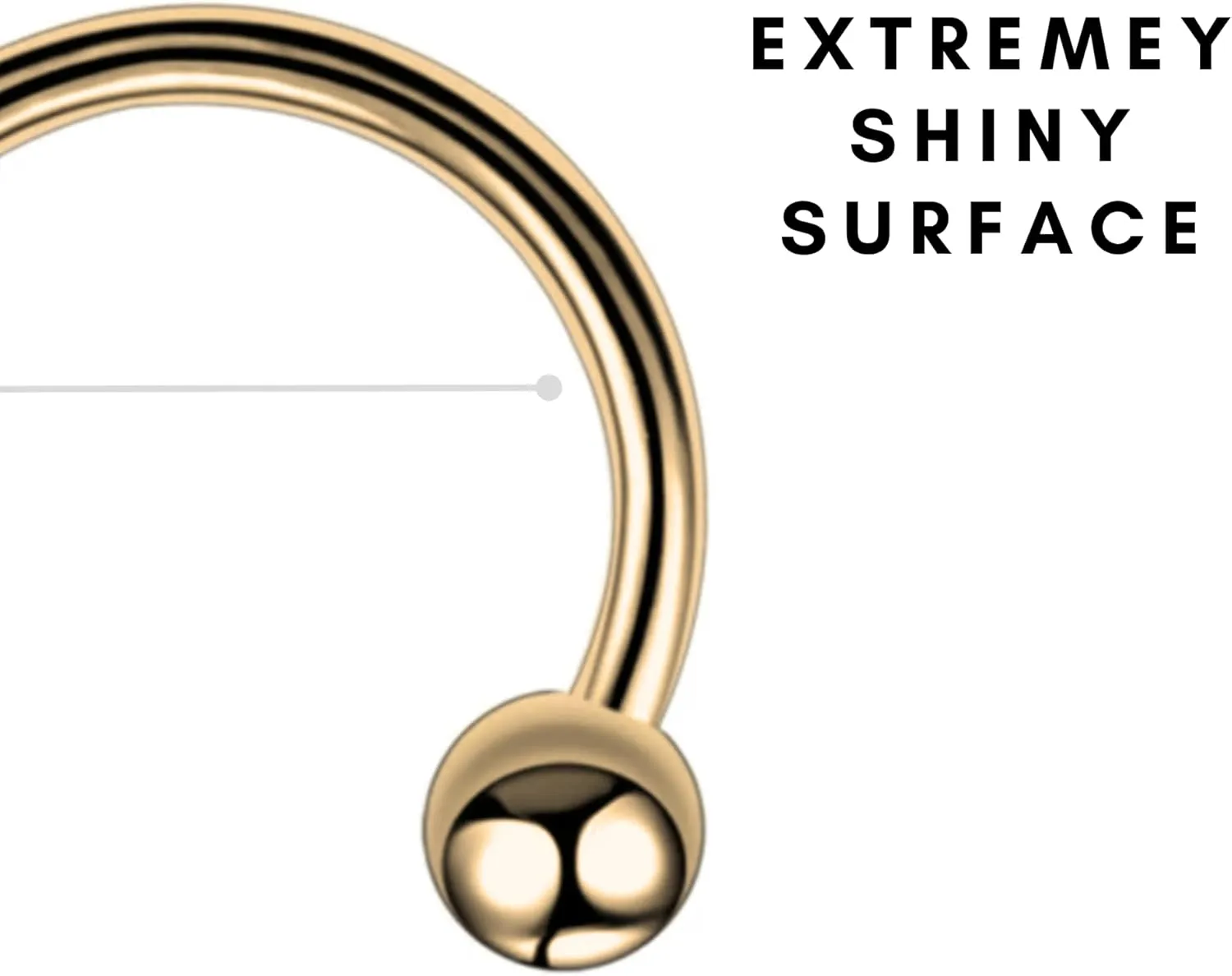 316L Surgical Steel 16G Horseshoe Circular Rings-Circular Rings,Ear Piercing,Nose Piercing, Lip Piercing, Eyebrow Piercing, Helix Piercing, Daith Piercing, Tragus Piercing,