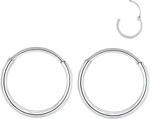 316L Surgical Steel Endless Hoop Earrings Nose Rings Hinged Segment Rings Cartilage Earrings Hoop Septum Rings Daith Helix Rook Conch Tragus Piercing Jewelry Lip Rings