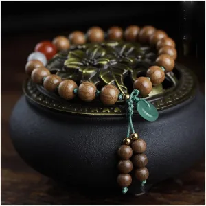 8Mm Abelia Wooden Beaded Bracelet Delicate Buddha Beads Bracelet for Men Women Prayer Meditation
