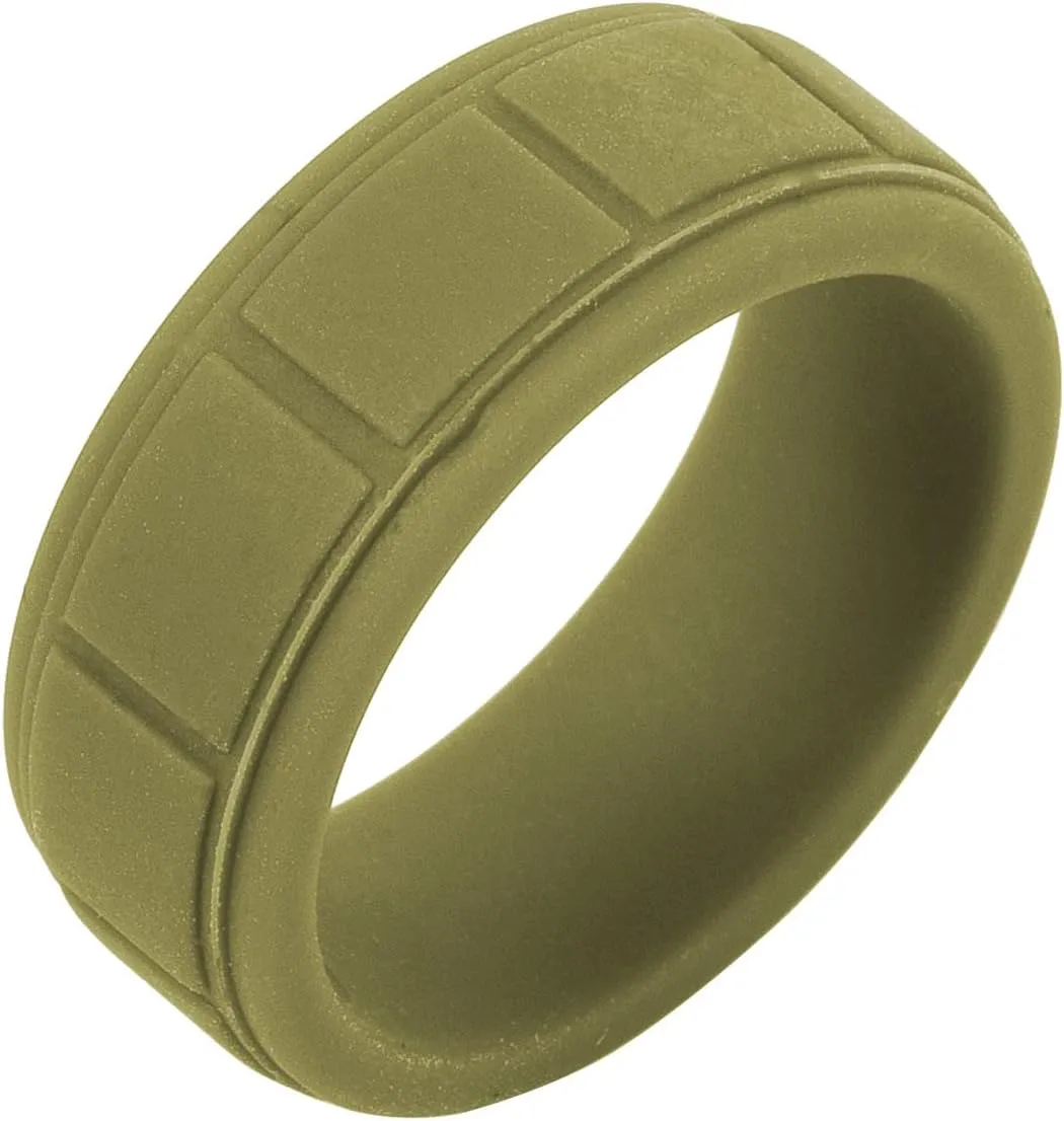 8MM Soft Lightweight Check Silicone Bible Verse Rings for Men Women Comfort Silicone Inspirational Faith Cross Ring Christian Religious Birthday Gift,Size 8-13