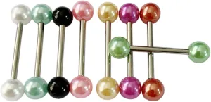 8X Tongue Rings Accessories Body Piercing Jewelry Easy to Wear Length