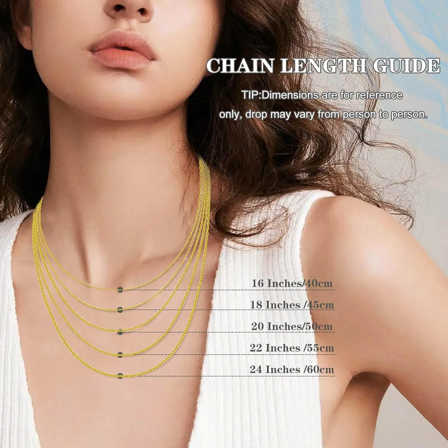 925 Sterling Silver Chain Necklace for Women Girls, 1.1mm Cable Link Chain Necklace, Dainty Women Chain Necklaces 16 18 20 22 24 Inch for Mom Daughter Birthday Party