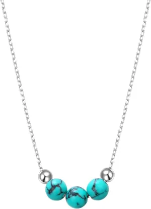 925 Sterling Silver Turquoise Necklace/Star Moon Drop Dangle Earrings/Snake/Sun and Moon Ring/Lightning Stud Earrings Cute Animal Turquoise Jewelry for Women Teen Girls Gift