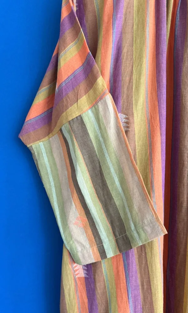 Aba Hand woven stripe jamdani kurta & Pant set