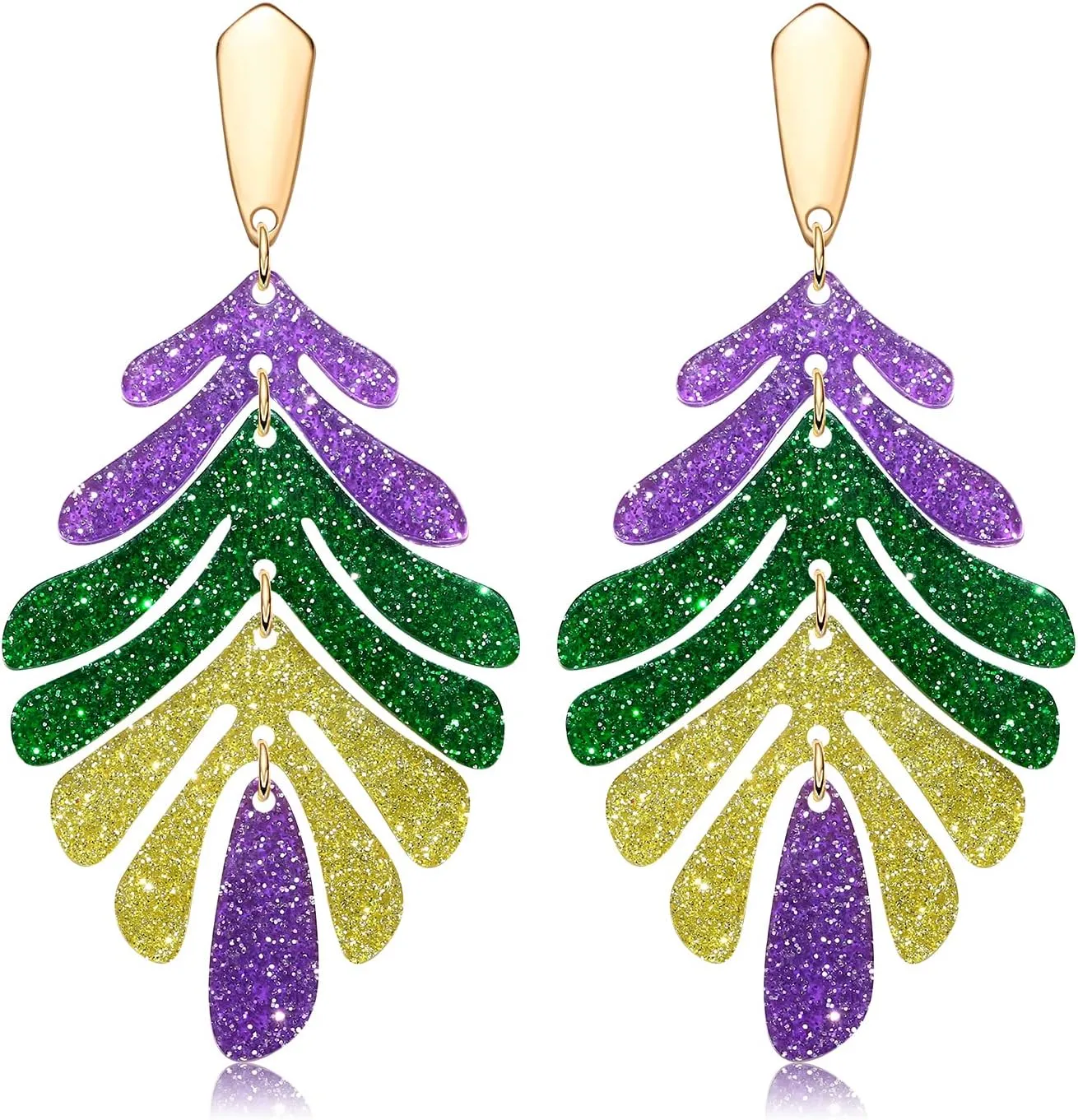 Acrylic Pendant necklace Earrings  Long Statement Leaf Charm Necklace Tortoise Resin Palm Leaf Earrings Fashion Necklaces Earrings for Women