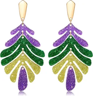 Acrylic Pendant necklace Earrings  Long Statement Leaf Charm Necklace Tortoise Resin Palm Leaf Earrings Fashion Necklaces Earrings for Women