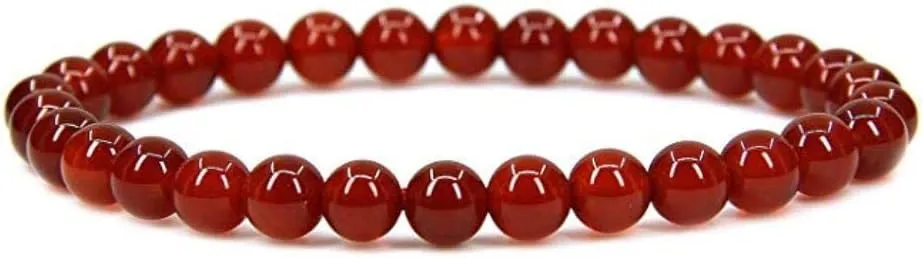 Adabele 1pc Natural Stretch Gemstone Bracelet 6mm (0.24 Inch) Bead 7" 7.5" 8 inch Healing Crystal Quartz Energy Chakra Jewelry Women Birthday Gift