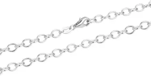 Adabele Solid 925 Sterling Silver White Gold Rolo Link Cable Chain Necklace 3mm 4.2mm Large Strong Tarnish Resistant Hypoallergenic Nickel Free Women Men Jewelry
