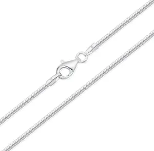 Adabele Solid 925 Sterling Silver White Gold Snake Chain Necklace 1mm 2mm 3mm Thin Large Strong Tarnish Resistant Hypoallergenic Nickel Free Women Men Jewelry