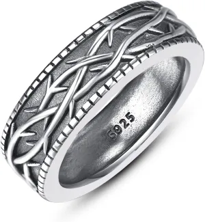 ADMETUS Crown of Thorns Ring 925 Sterling Silver Jesus Thorn Ring Jewelry Gifts for Men Size 13