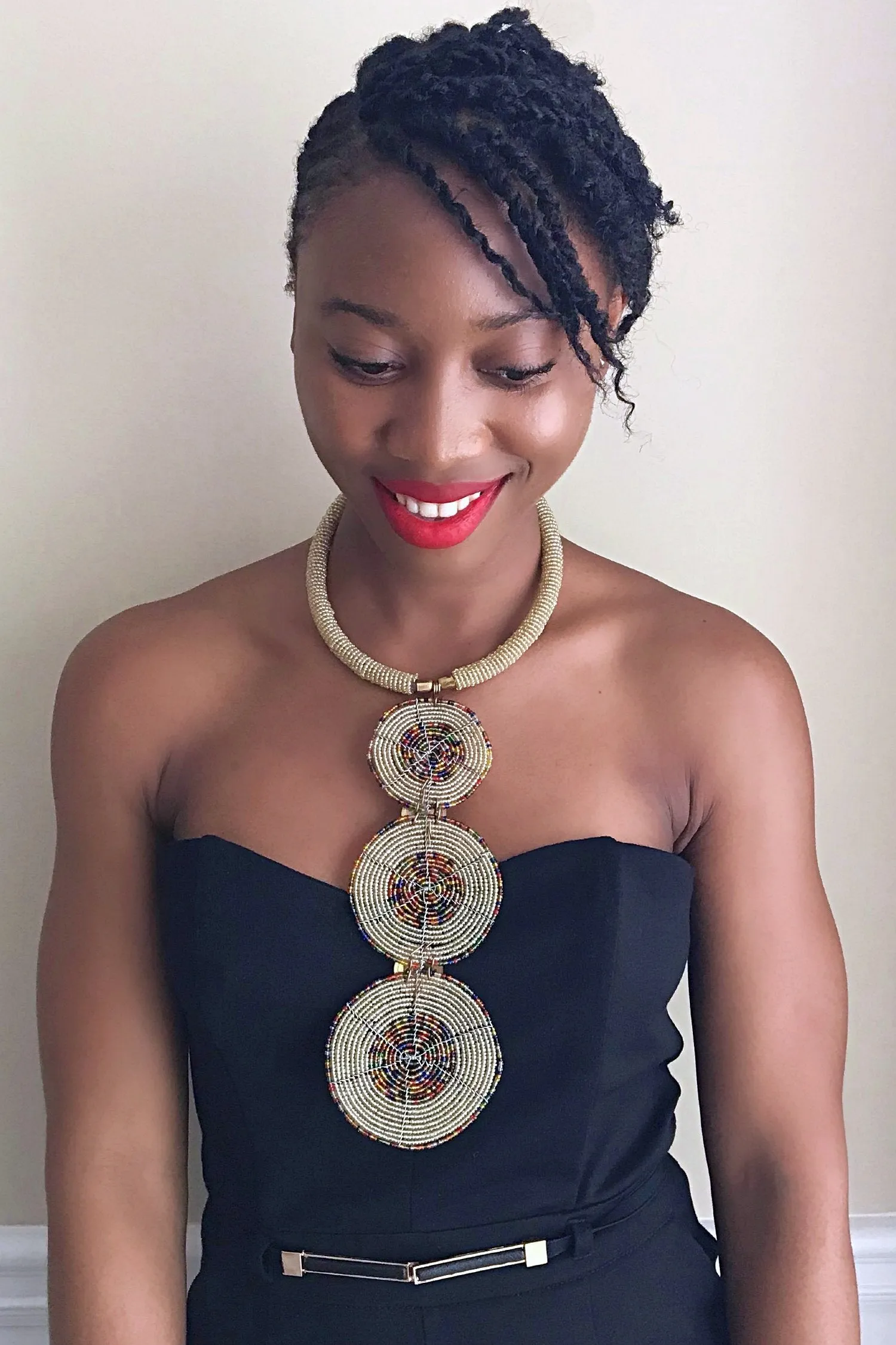 African Maasai Statement Beaded Necklace