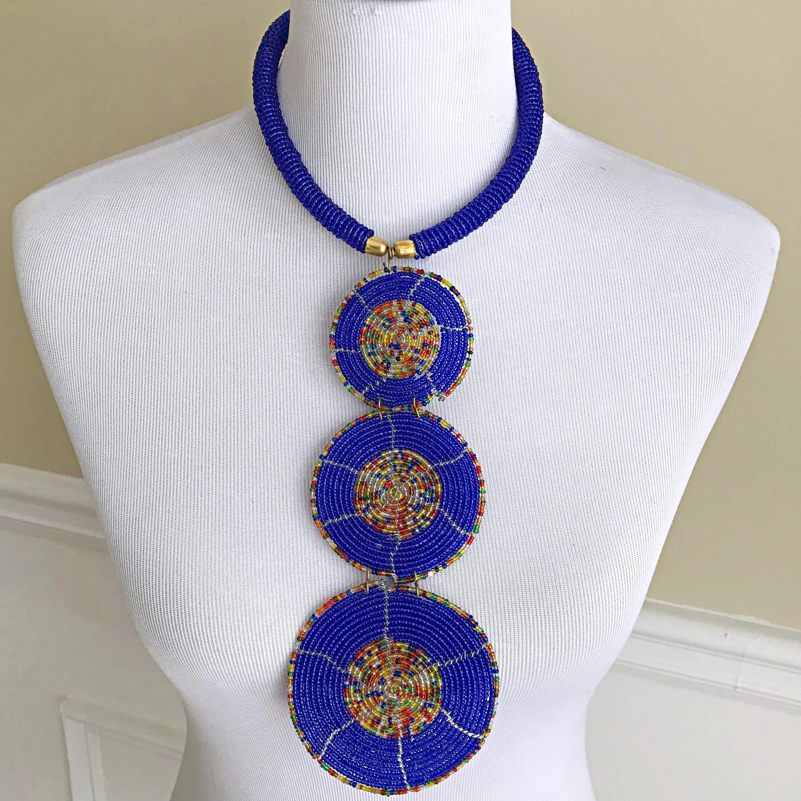 African Maasai Statement Beaded Necklace