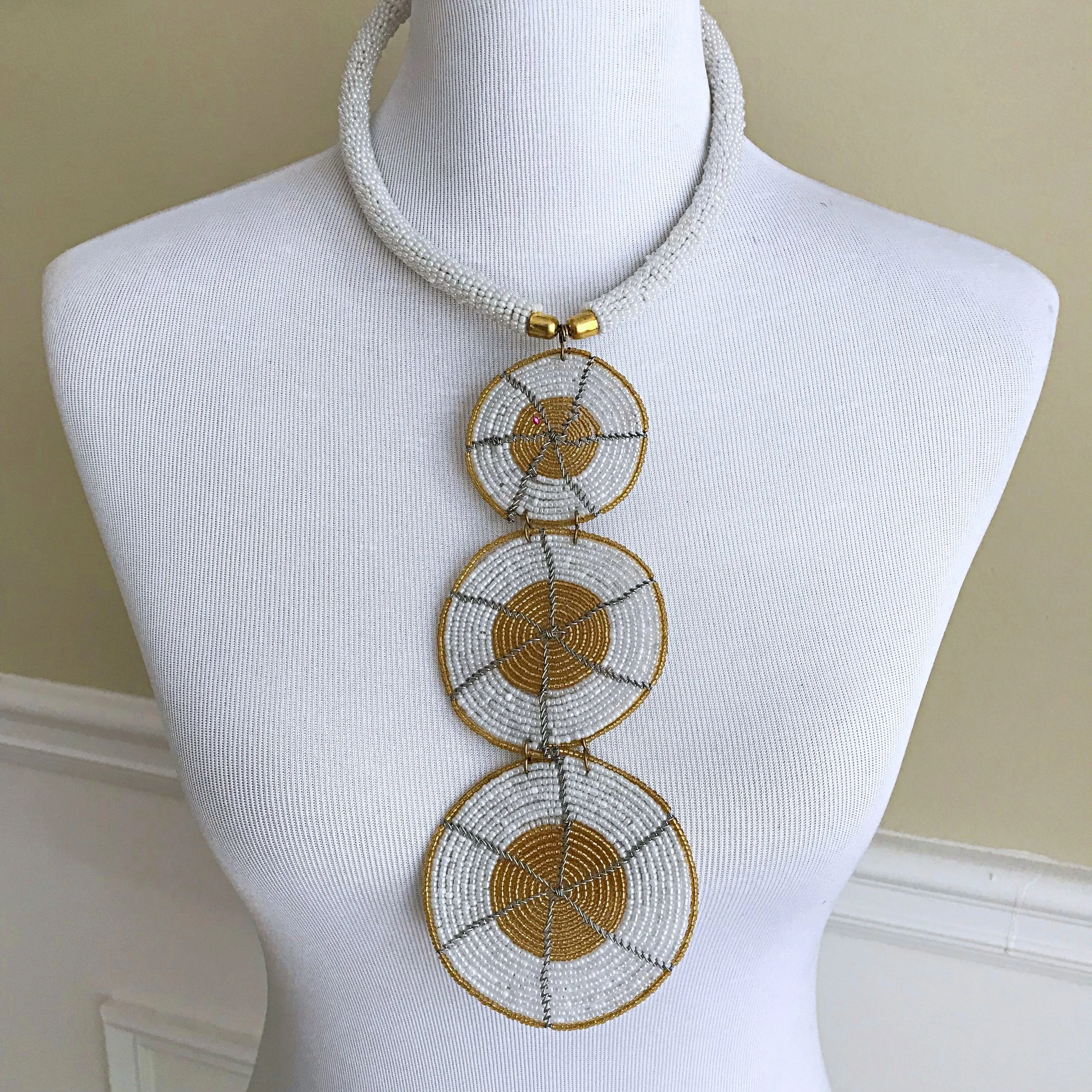 African Maasai Statement Beaded Necklace
