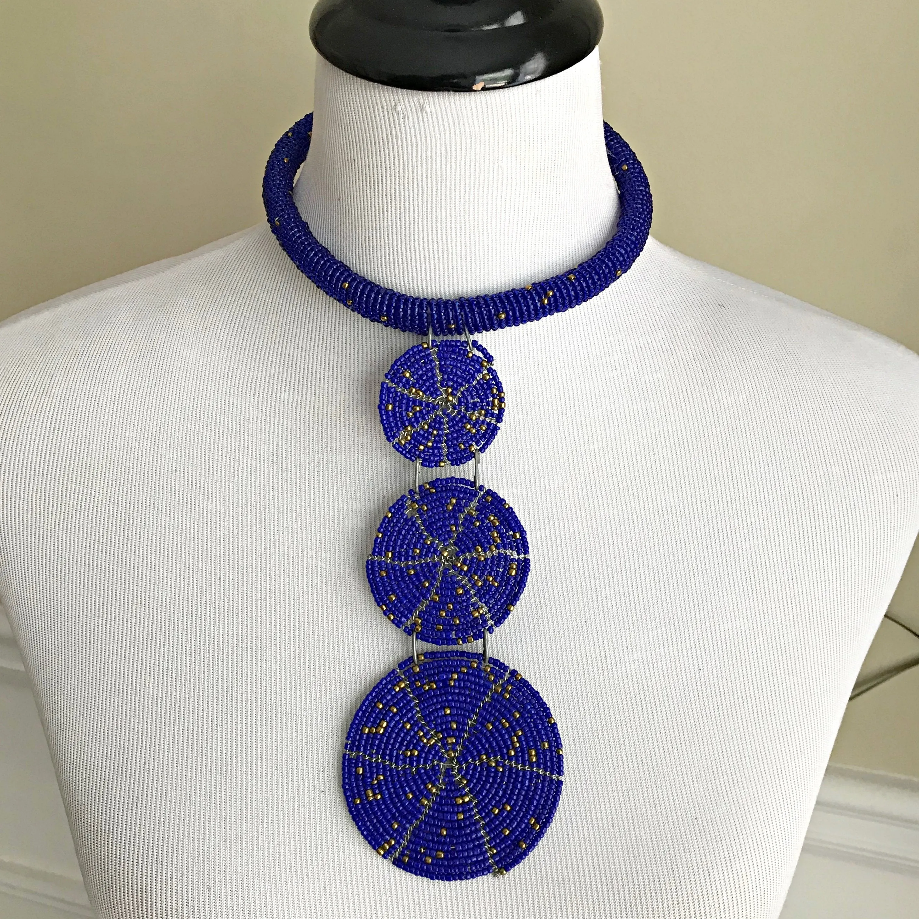 African Maasai Statement Beaded Necklace