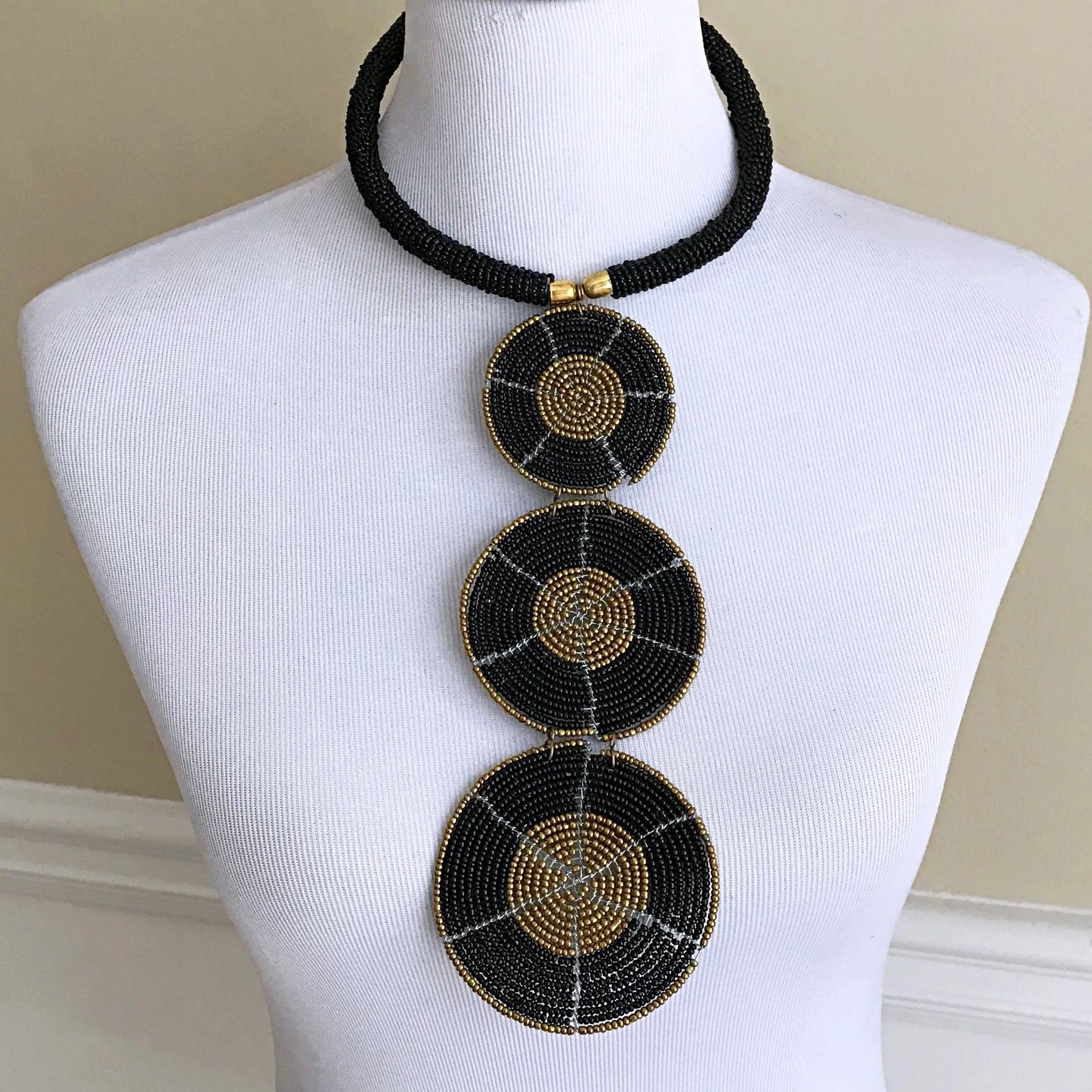 African Maasai Statement Beaded Necklace