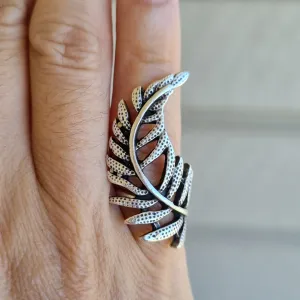 Anatolian Boho Ring - "Fern Leaf"