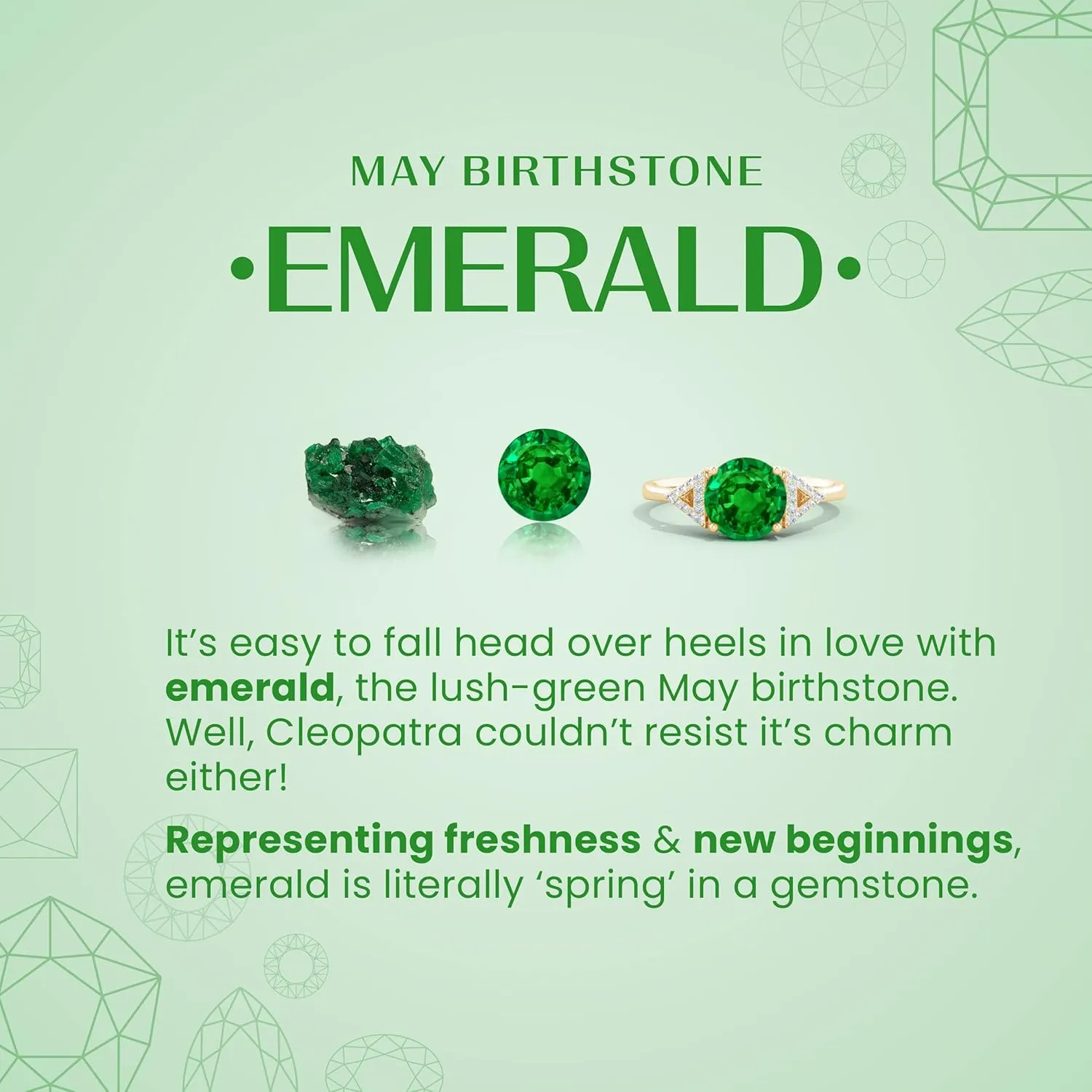 ANGARA Lab Grown Martini-Set Round Emerald Stud Earrings in 14K Solid Gold/Platinum | May Birthstone, Birthday, Engagement, Anniversary, Wedding Jewelry Gift for Women
