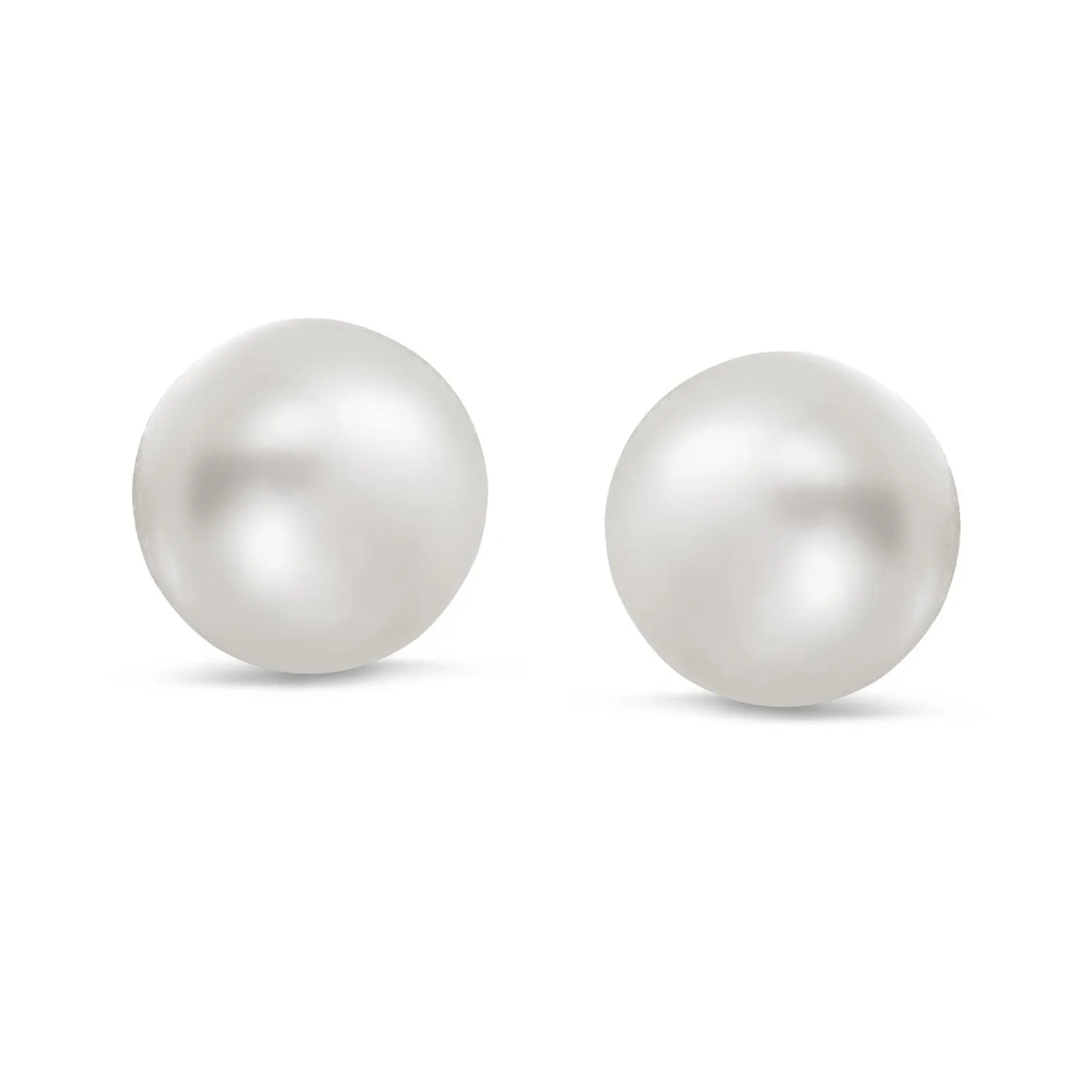 Basic Drop Ball Earrings with Freshwater Cultured Pearl Studs in Sterling Silver