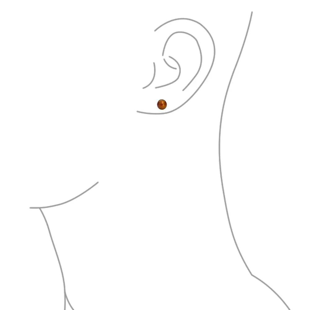 Basic Drop Ball Earrings with Freshwater Cultured Pearl Studs in Sterling Silver