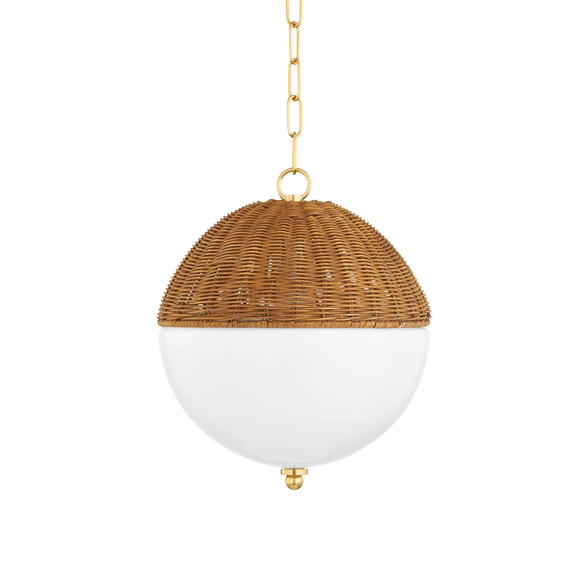 Beau Rattan Globe Pendant