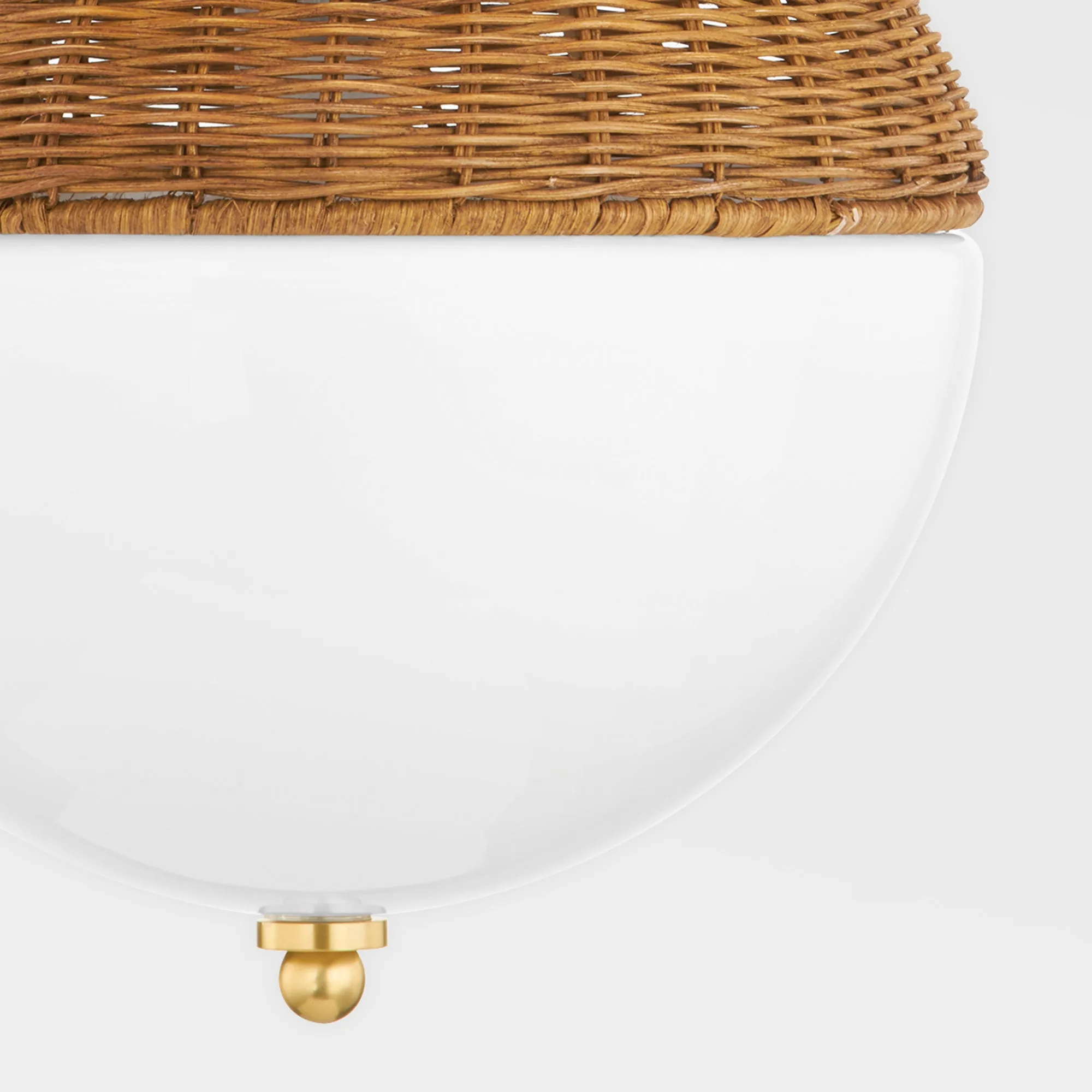Beau Rattan Globe Pendant