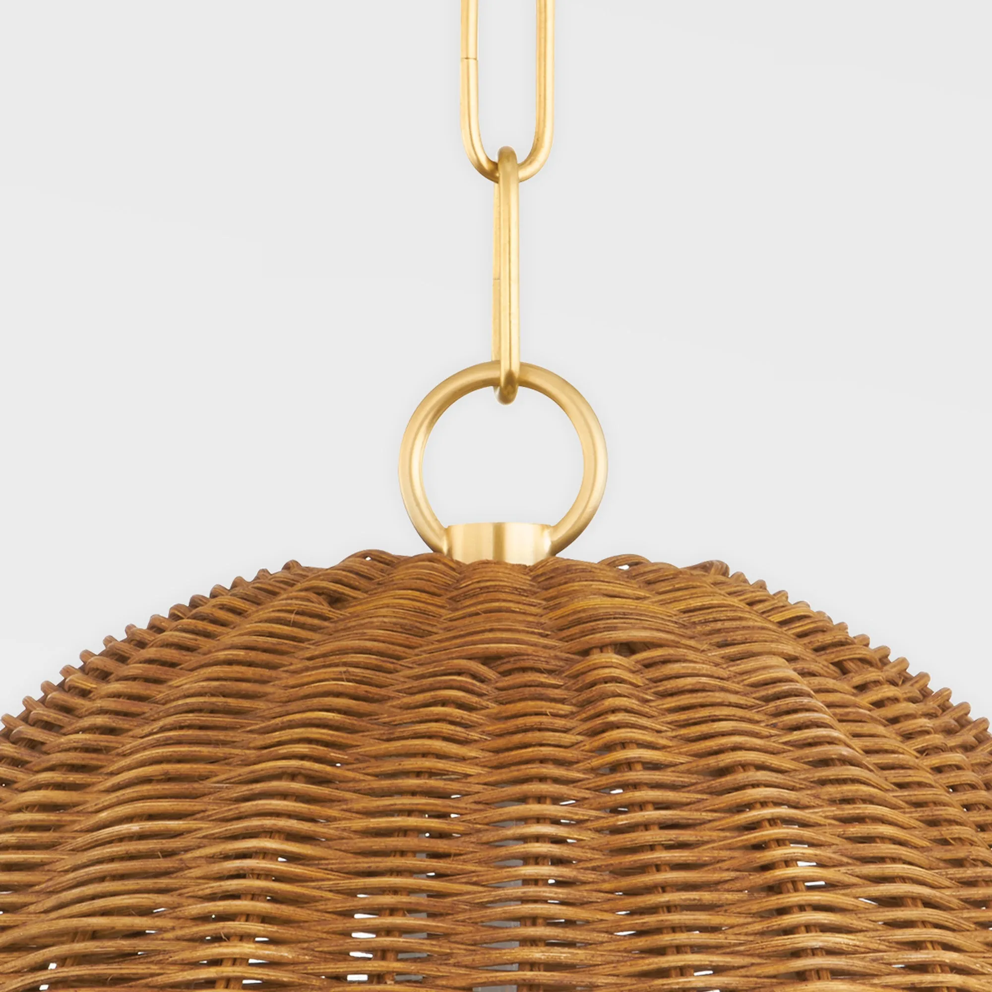 Beau Rattan Globe Pendant