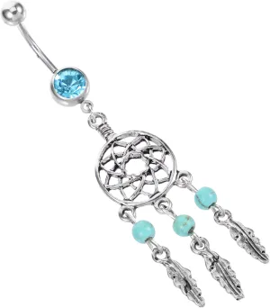 Belly Button Jewelry Gold Dreamcatcher Navel Ring Belly Button Piercing Ring Fashion Accessory