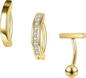 Belly Button Rings: Hypoallergenic Surgical Steel and Gold Clicker Rings