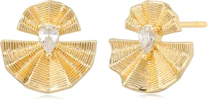 Bemoly Stud Earrings for Women 14K Gold Plated Hypoallergenic S925 Sterling Silver Post Cubic Zirconia Earrings Studs Dainty Jewelry Gift