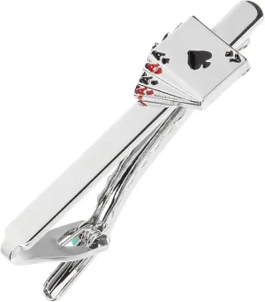 BESTYASH Fashion Tie Clip for Men Poker Lapel Clip for Men Stylish Collar Pin Jewelry