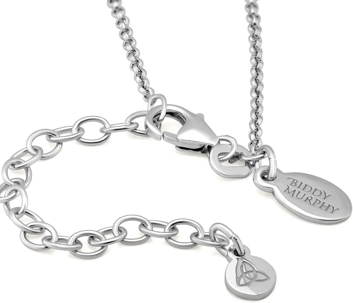 Biddy Murphy 925 Sterling Silver Celtic Cross Necklace for Women, 3/8" W x 7/8" Pendant, Fine Traditional Irish Jewelry Imported Direct from Ireland's Artisan Jewelers
