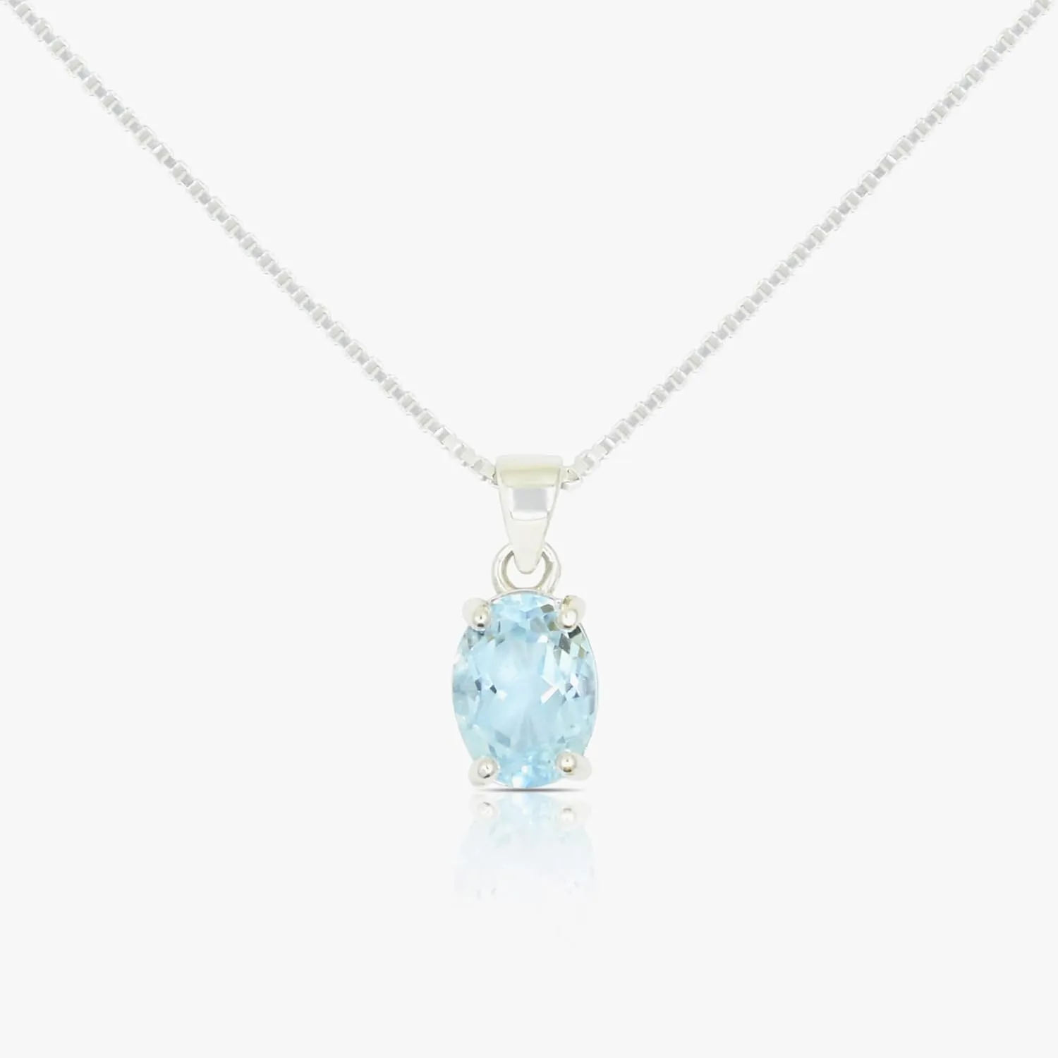 Birthstone Necklaces for Women Fine Jewelry Sterling Silver Dainty Infinity Pendant Anniversary Birthday Gifts for Her Wife Mom Lady Daughter, Chain 18"(Natural Aquamarine-March)