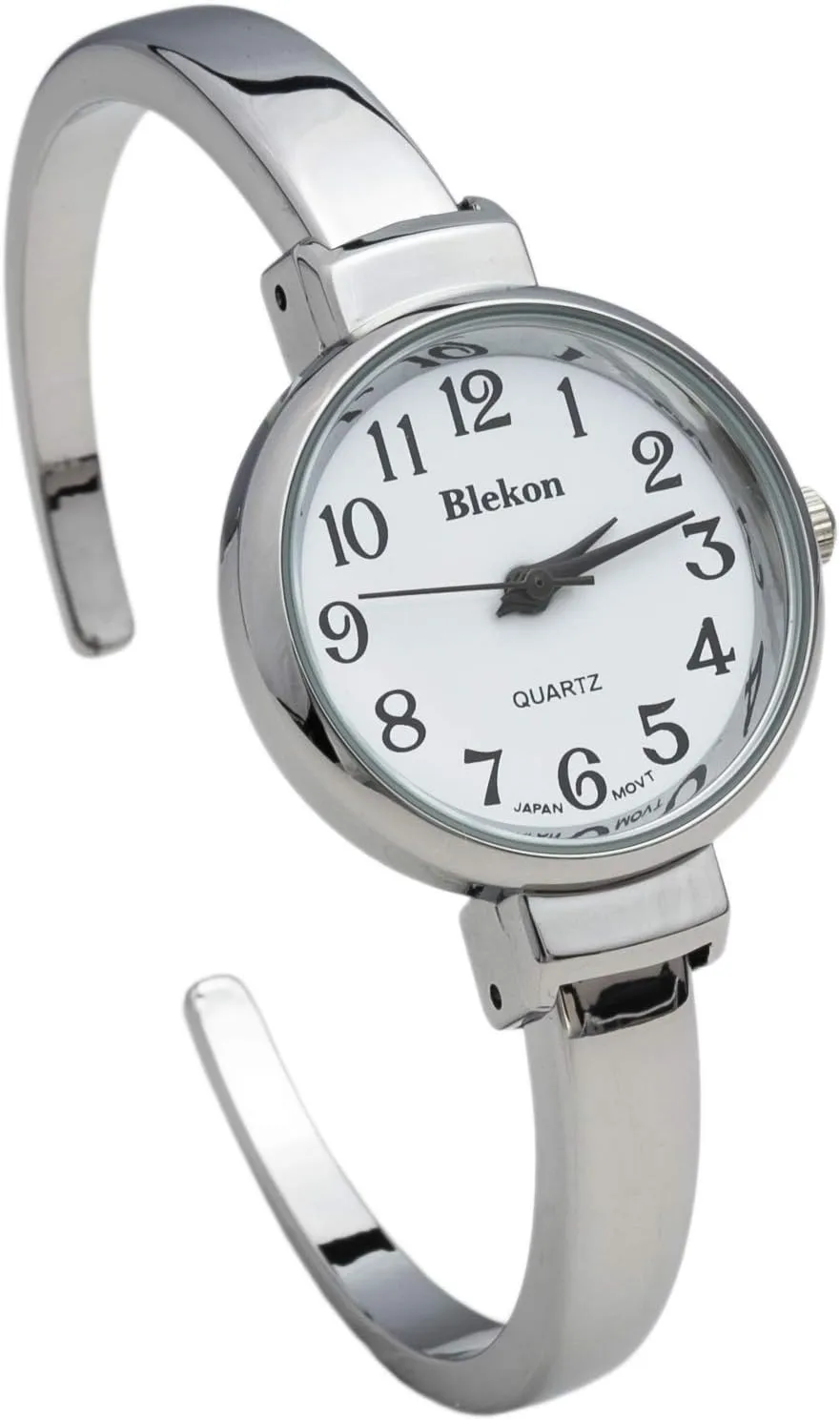 Blekon Collections Quartz Womens 26mm Delicate Metal Cuff Bangle Watch