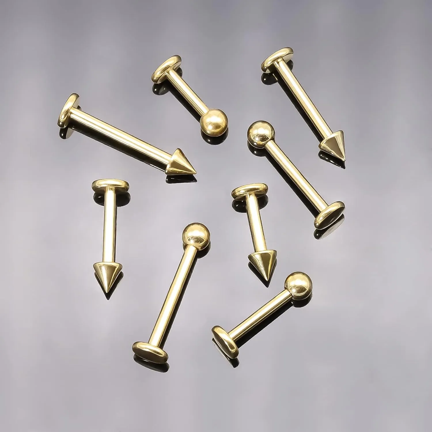 BLISI G23 Solid Titanium Eyebrow Piercing Jewelry, Gokd Black Rose Gold Silver Pink Rainbow Eyebrow Rings 16G Curved Barbell,Tiny Vertical Labret Lip Jewelry Rook Piercing Jewelry for Women and Men
