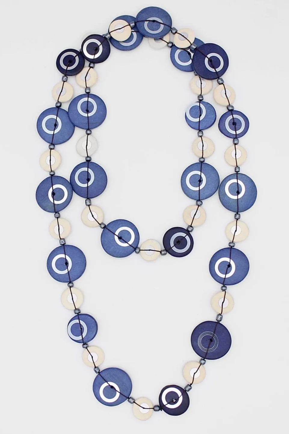 Blue and Cream Handcraft Necklace