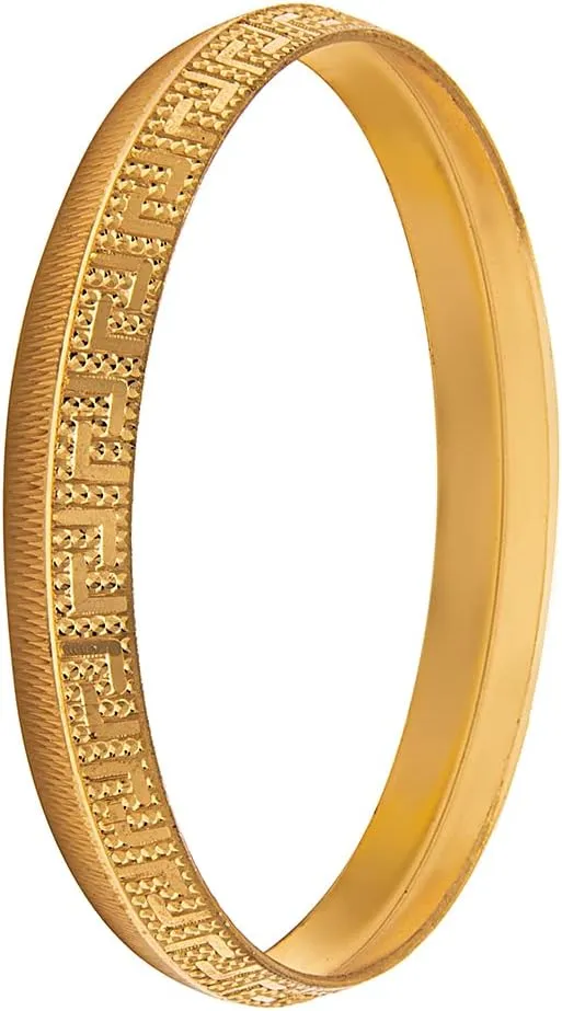 Bodha Traditional Indian Designer Stylish Self Design Amritsari Gold Colour Sikh Kada for Men