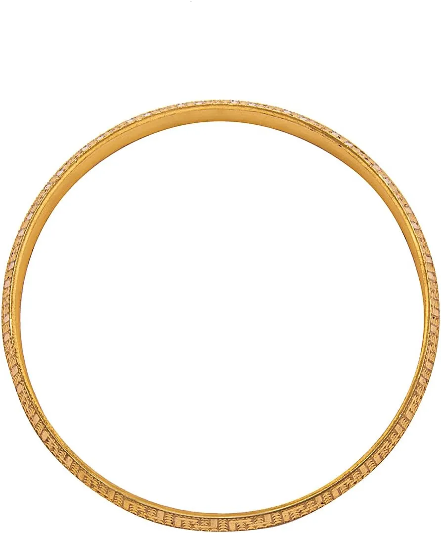 Bodha Traditional Indian Designer Stylish Self Design Amritsari Gold Colour Sikh Kada for Men