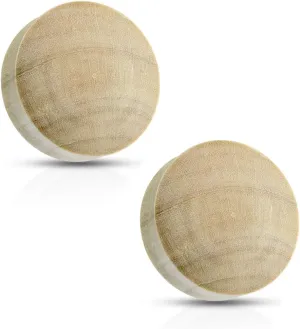 BodyJewelryOnline Organic Ear Plugs/tunnels Convex Saddle Fit Made of Crocodile Wood.