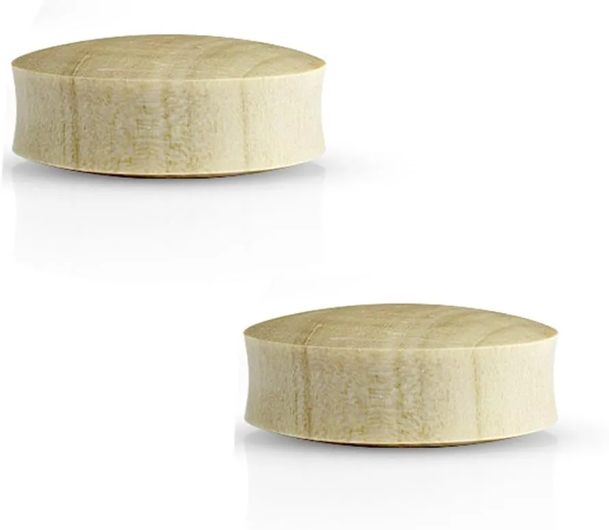BodyJewelryOnline Organic Ear Plugs/tunnels Convex Saddle Fit Made of Crocodile Wood.