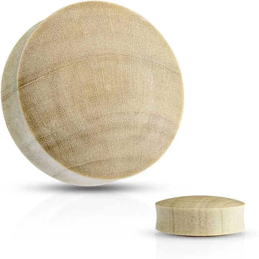 BodyJewelryOnline Organic Ear Plugs/tunnels Convex Saddle Fit Made of Crocodile Wood.
