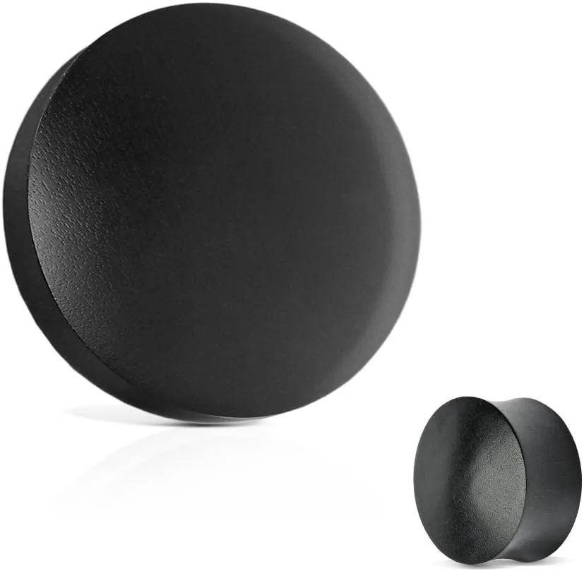 BodyJewelryOnline Organic Ear Plugs/tunnels Made of Solid Black ARENG Wood Saddle Fit Plugs.