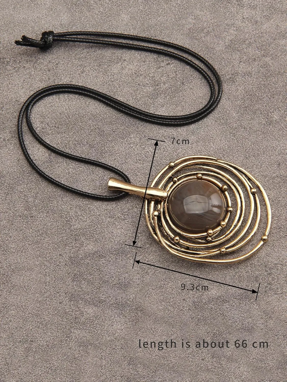 Boho Necklaces for Women Long Wooden Pendant Vintage Necklace Sweater Chain Necklace Handmade Jewelry
