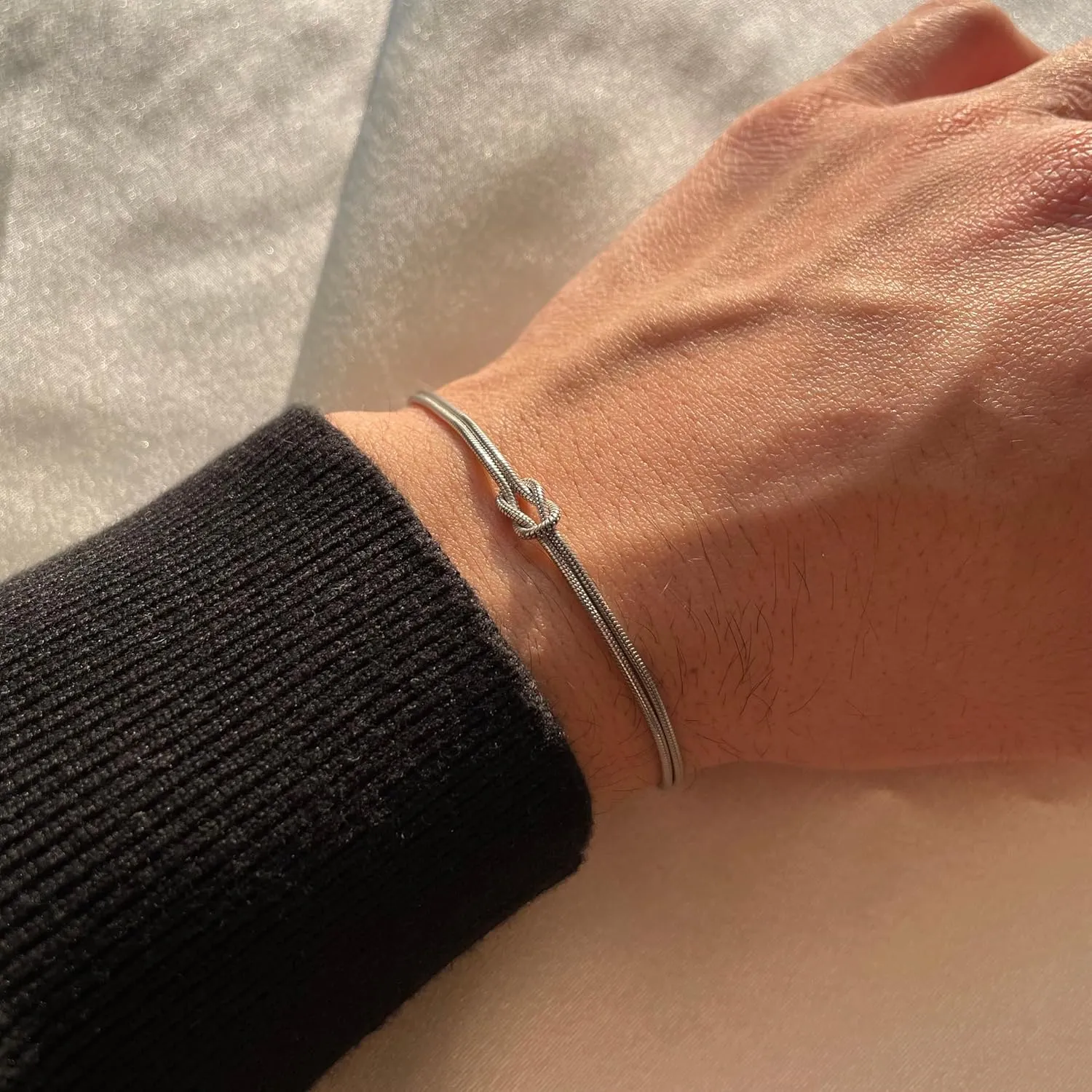 Bracelets for Women Matching Bracelets for Couples Love Knot Bracelet Dainty Snake Chain Forever Infinity Bracelet Adjustable Friendship Bracelet Jewelry Gifts for Women